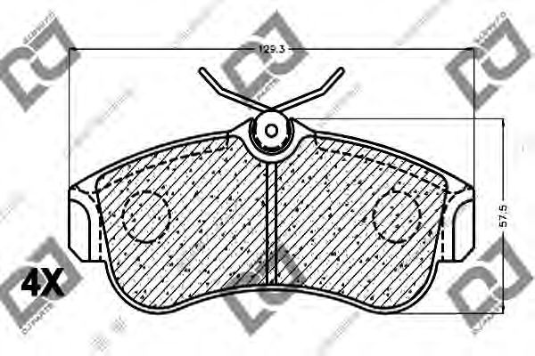 Комплект тормозных колодок, дисковый тормоз BP1091 DJ PARTS