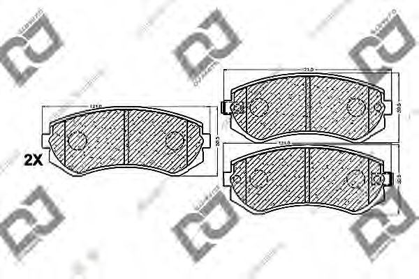 Комплект тормозных колодок, дисковый тормоз BP1095 DJ PARTS