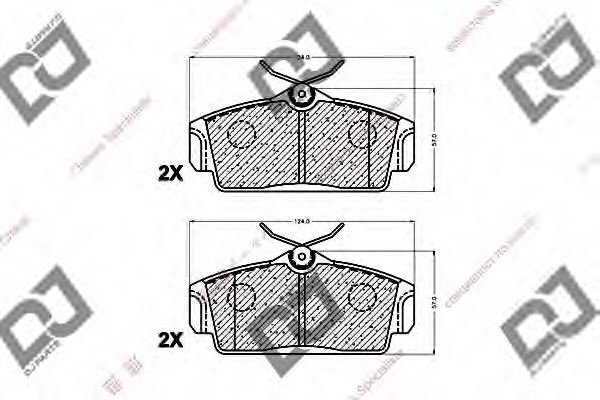 Комплект тормозных колодок, дисковый тормоз BP1159 DJ PARTS