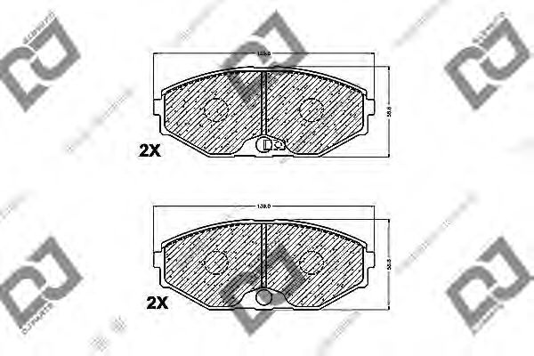 Комплект тормозных колодок, дисковый тормоз BP1161 DJ PARTS