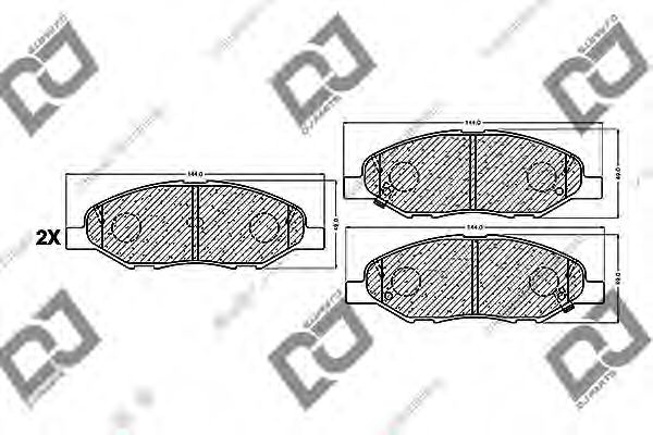Комплект тормозных колодок, дисковый тормоз BP1207 DJ PARTS