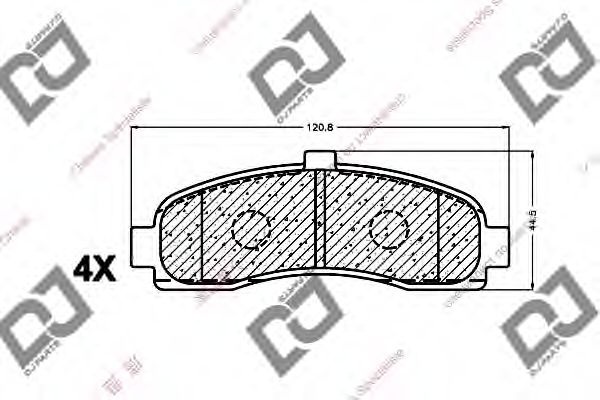 Комплект тормозных колодок, дисковый тормоз BP1360 DJ PARTS