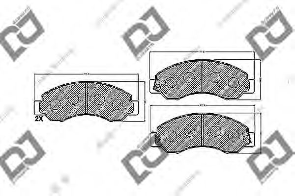Комплект тормозных колодок, дисковый тормоз BP1408 DJ PARTS