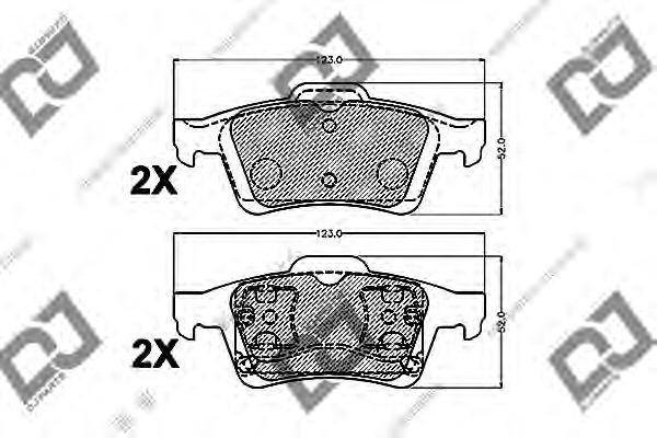 Комплект тормозных колодок, дисковый тормоз BP1392 DJ PARTS