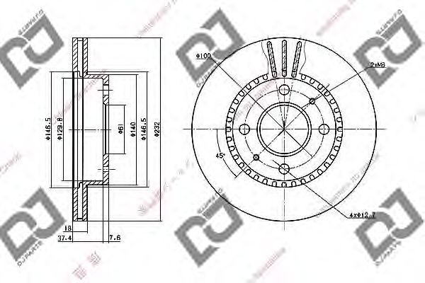 Тормозной диск BD1059 DJ PARTS