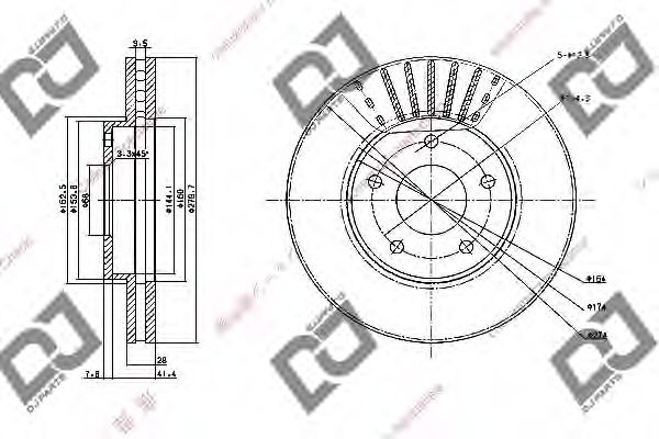 Тормозной диск BD1064 DJ PARTS