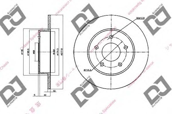 Тормозной диск BD1392 DJ PARTS