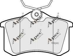 Комплект тормозных колодок, дисковый тормоз PAD1020 APEC braking
