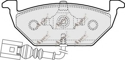 Комплект тормозных колодок, дисковый тормоз PAD1109 APEC braking