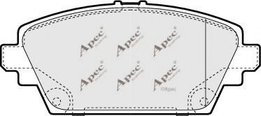 Комплект тормозных колодок, дисковый тормоз PAD1170 APEC braking