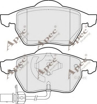 Комплект тормозных колодок, дисковый тормоз PAD1234 APEC braking
