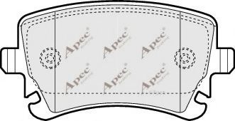 Комплект тормозных колодок, дисковый тормоз PAD1298 APEC braking