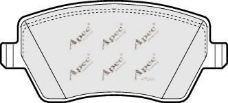 Комплект тормозных колодок, дисковый тормоз PAD1312 APEC braking