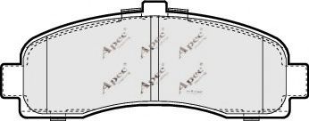 Комплект тормозных колодок, дисковый тормоз PAD800 APEC braking