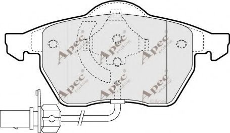 Комплект тормозных колодок, дисковый тормоз PAD964 APEC braking