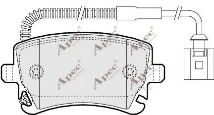 Комплект тормозных колодок, дисковый тормоз PAD1367 APEC braking