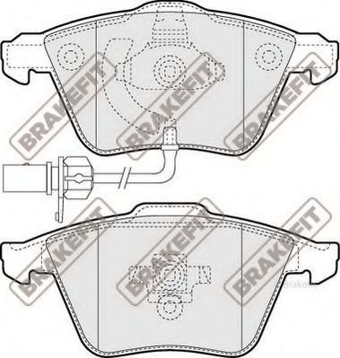 Комплект тормозных колодок, дисковый тормоз PD3317 APEC braking