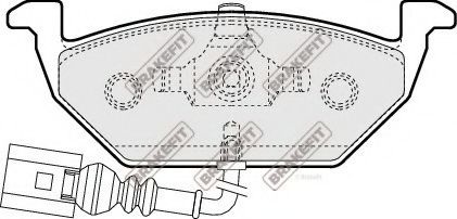 Комплект тормозных колодок, дисковый тормоз PD3031 APEC braking