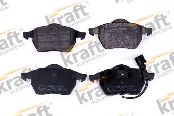 Комплект тормозных колодок, дисковый тормоз 6000375 KRAFT AUTOMOTIVE