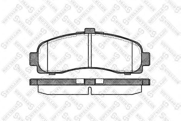 Комплект тормозных колодок, дисковый тормоз 442 010B-SX STELLOX