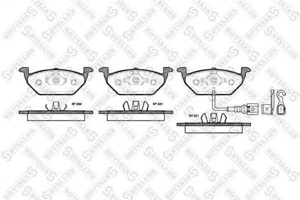 Комплект тормозных колодок, дисковый тормоз 644 021B-SX STELLOX