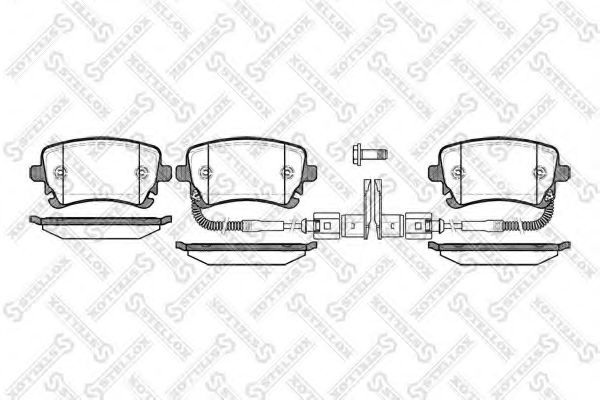 Комплект тормозных колодок, дисковый тормоз 908 002L-SX STELLOX