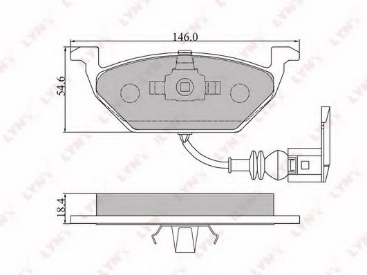 Комплект тормозных колодок, дисковый тормоз BD-1202 LYNXauto