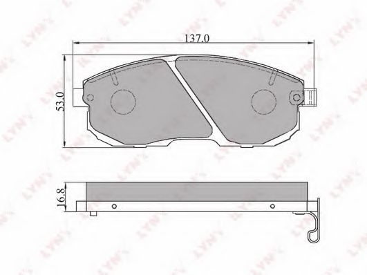 Комплект тормозных колодок, дисковый тормоз BD-5701 LYNXauto