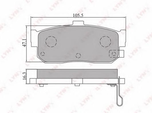 Комплект тормозных колодок, дисковый тормоз BD-5702 LYNXauto