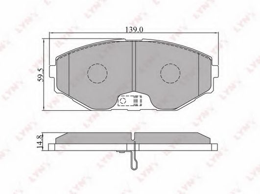 Комплект тормозных колодок, дисковый тормоз BD-5705 LYNXauto