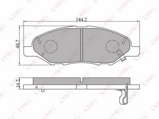 Комплект тормозных колодок, дисковый тормоз BD-5707 LYNXauto