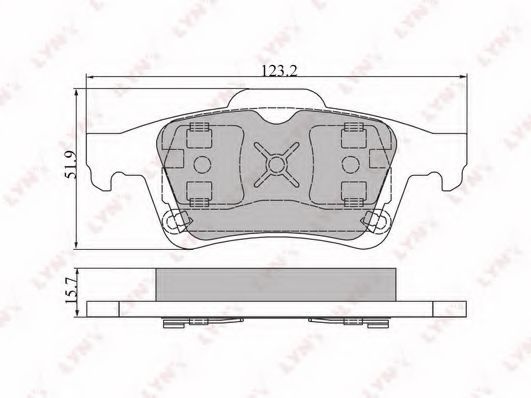 Комплект тормозных колодок, дисковый тормоз BD-6302 LYNXauto