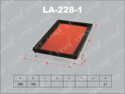 Воздушный фильтр LA-228-1 LYNXauto