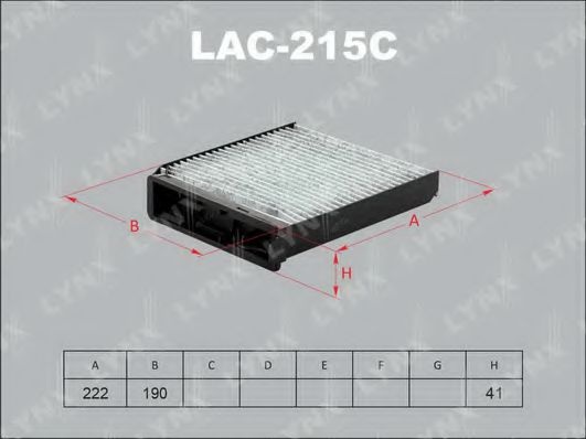Фильтр, воздух во внутренном пространстве LAC-215C LYNXauto