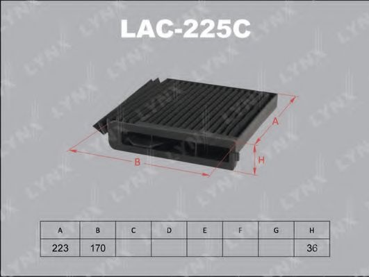 Фильтр, воздух во внутренном пространстве LAC-225C LYNXauto