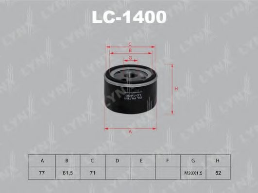 Масляный фильтр LC-1400 LYNXauto