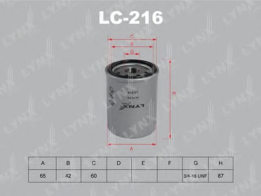Масляный фильтр LC-216 LYNXauto