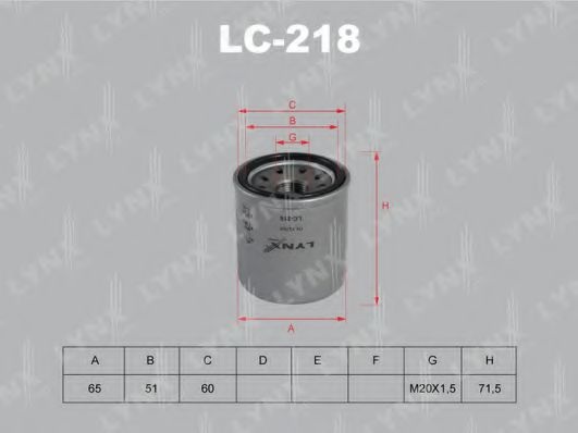 Масляный фильтр LC-218 LYNXauto