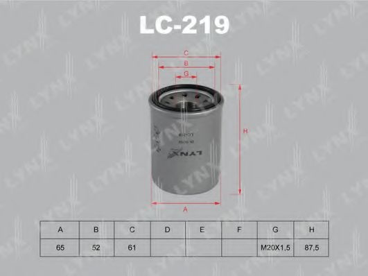 Масляный фильтр LC-219 LYNXauto