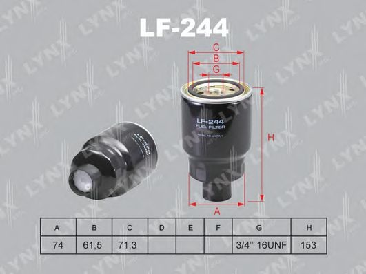 Топливный фильтр LF-244 LYNXauto