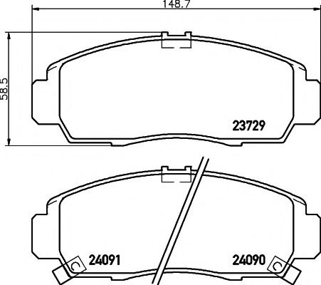 Комплект тормозных колодок, дисковый тормоз 8DB 355 009-771 HELLA PAGID
