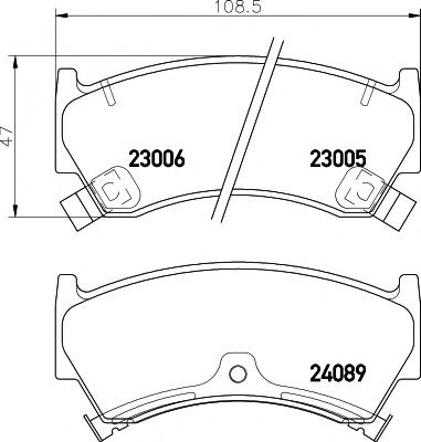 Комплект тормозных колодок, дисковый тормоз 8DB 355 009-821 HELLA PAGID