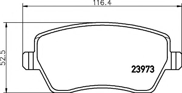 Комплект тормозных колодок, дисковый тормоз 8DB 355 010-851 HELLA PAGID