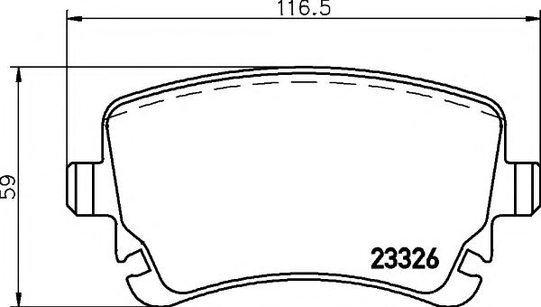 Комплект тормозных колодок, дисковый тормоз 8DB 355 010-971 HELLA PAGID