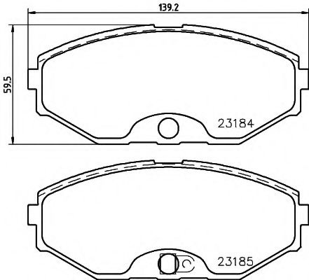 Комплект тормозных колодок, дисковый тормоз 8DB 355 011-181 HELLA PAGID