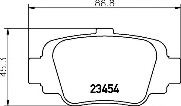 Комплект тормозных колодок, дисковый тормоз 8DB 355 011-551 HELLA PAGID