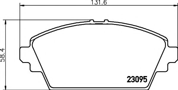 Комплект тормозных колодок, дисковый тормоз 8DB 355 011-951 HELLA PAGID