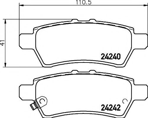 Комплект тормозных колодок, дисковый тормоз 8DB 355 012-081 HELLA PAGID