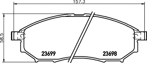 Комплект тормозных колодок, дисковый тормоз 8DB 355 013-141 HELLA PAGID