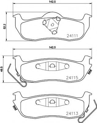 Комплект тормозных колодок, дисковый тормоз 8DB 355 013-681 HELLA PAGID